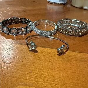 Elegant Silver Bracelet Set